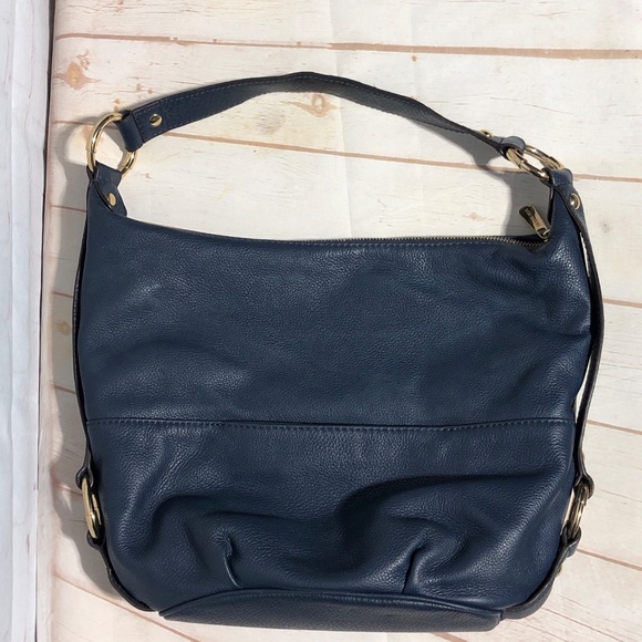 Michael Kors Fulton Navy Leather Hobo - Picture 3 of 16